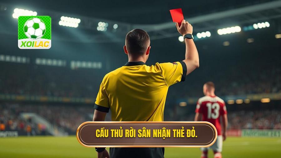 1. Cầu thủ rời sân nhận thẻ đỏ.