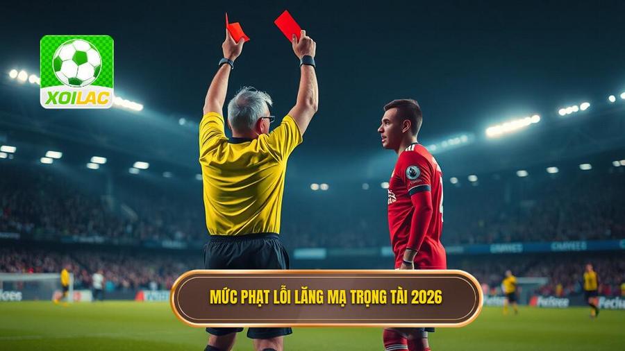 2. Mức phạt lỗi lăng mạ trọng tài 2026
